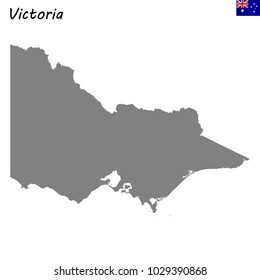 High Quality map of Victoria is a state of Australia