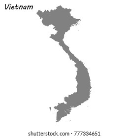 High quality map of Vietnam