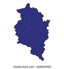 High Quality map of Vorarlberg is a state of Austria, with borders of the counties