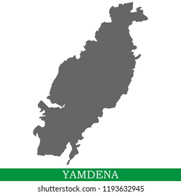 High quality map of Yamdena is the island of Indonesia