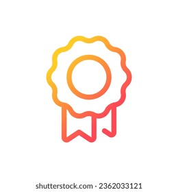 High quality mark pixel perfect gradient linear ui icon. Best choice. Brand product. Online marketplace. Line color user interface symbol. Modern style pictogram. Vector isolated outline illustration