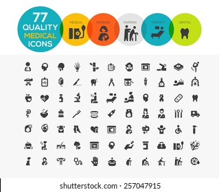 High Quality Medical Icons Including: Spa, Elder Care, Feminine Health Care, Dental Etc..