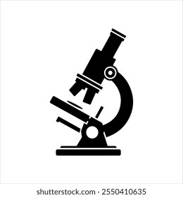  Imagem de silhueta de vetor de microscópio de alta qualidade