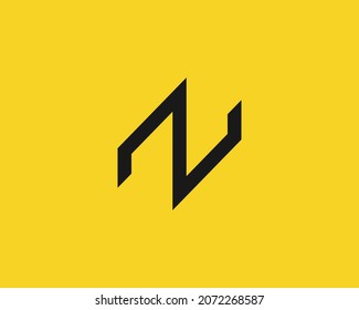 High quality minimal icon - HD letter Z icon - Yellow Background