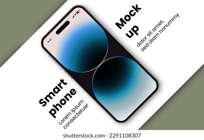 High quality Mobile Device Mockup on Isolated Background Elegant Smartphone Mockup for Presentation and Showcase.