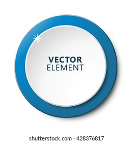 High Quality Modern Circular Color Label on White Background. Vector Isolated Illustration.