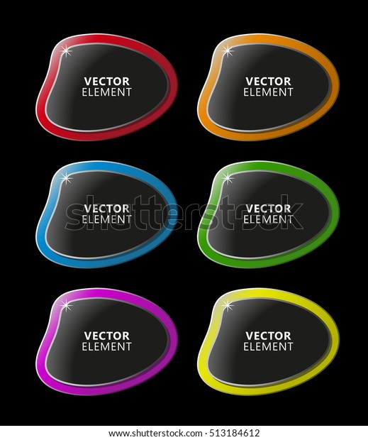 High Quality Modern Color Labels On: vector de stock (libre de regalías ...