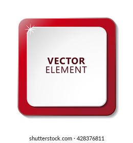 High Quality Modern Square Color Label on White Background. Vector Isolated Illustration.