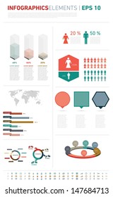 High quality modern styled infographics elements