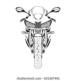 High quality motorbike with a creative and artistic look. Motorcycle theme for poster or banner design. Stock vector illustration.