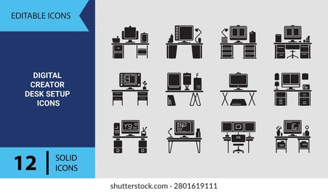 High quality multimedia gear graphics including studio equipment microphones cameras and tablets tailored specifically for content creation specialists and independent online broadcasters