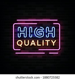 High Quality Neon Signs Vector. Design Template Neon Style