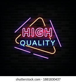High Quality Neon Signs Vector. Design Template Neon Style