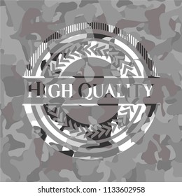 High Quality on grey camo pattern
