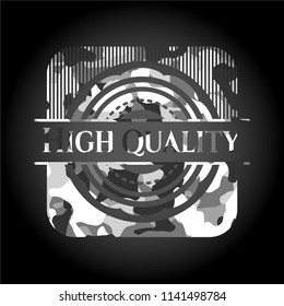 High Quality on grey camouflaged pattern