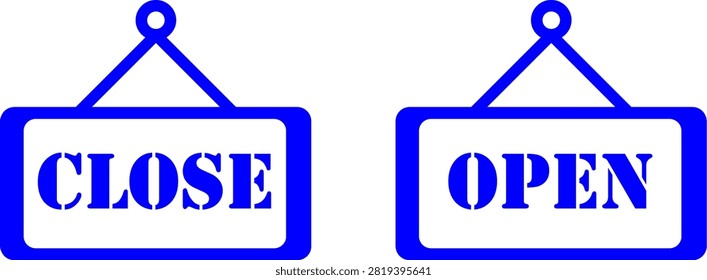 High quality open and closed store sign illustration vector.