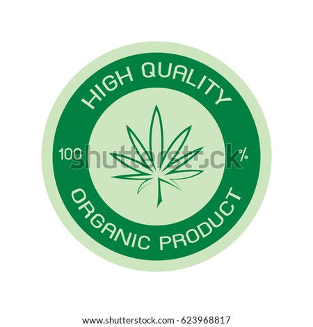 High quality organic product circle label
