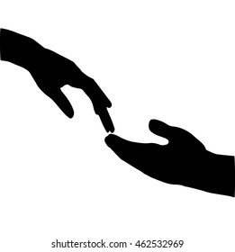 High quality original illustration of connecting hands gesture