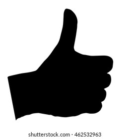 High quality original illustration of thumbs up gesture