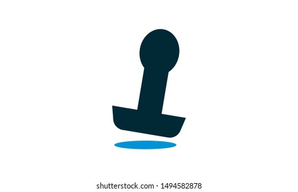 High quality original stamp icon or logo isolated on white background