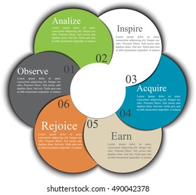 High quality original trendy vector Modern business infographics circle style options banner. number options, diagram, step up options, web design, infographics.