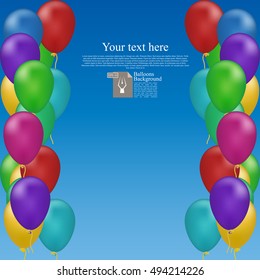 High quality original trendy vector color balloons background with place for text. Can be used for cards, gifts, invitations sales, banners, web design