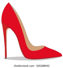 High quality original trendy vector illustration of realistic ladies shoe.