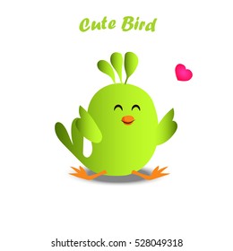 High quality original trendy vector illustration of cute colorful birds