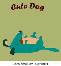 High quality original trendy vector illustration of a cute dog or puppy. Dog best friend