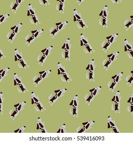 High quality original trendy vector seamless pattern with cute dog or puppy. Dog best friend