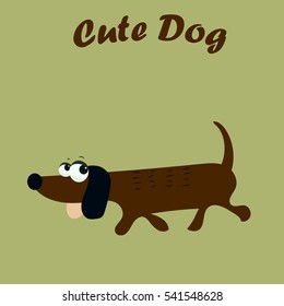High quality original trendy vector illustration of a cute dog or puppy. Dog best friend