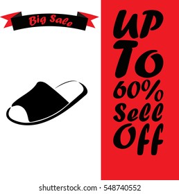 High quality original trendy vector set with realistic ladies shoe sale.