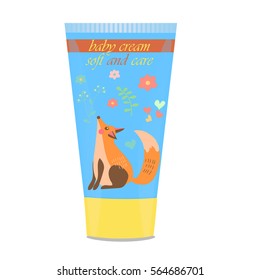 High quality original trendy vector Baby cream with kids design