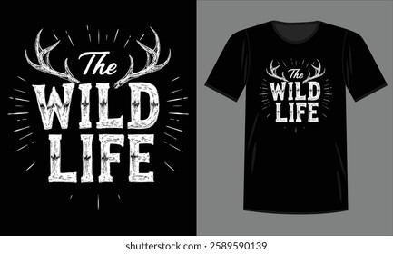 High Quality Outdoor Stay Wild Motivational Quote T-Shirt Print