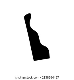 High quality outline map of Delaware is a state of United States. Vector illustration.