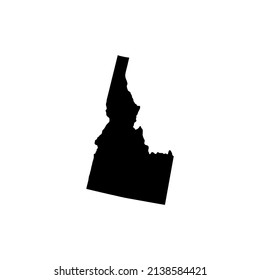 High quality outline map of Idaho is a state of United States. Vector illustration.