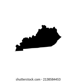 Hochwertige Rahmenkarte von Kentucky ist ein Bundesstaat der Vereinigten Staaten. Vektorgrafik.