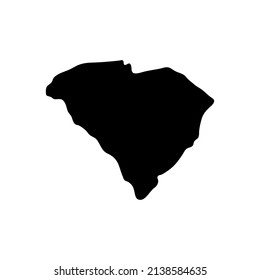 Mapa de esquema de alta calidad de Carolina del Sur es un estado de los Estados Unidos. Ilustración vectorial.