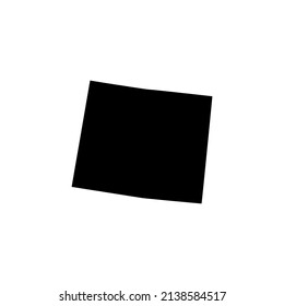 High quality outline map of Wyoming is a state of United States. Vector illustration.