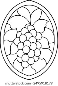 Vector de uvas ovaladas de alta calidad