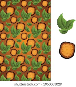 High quality pattern of leaves and trunks