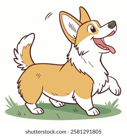 High Quality Pembroke Welsh Corgi Dog Vector Illustration