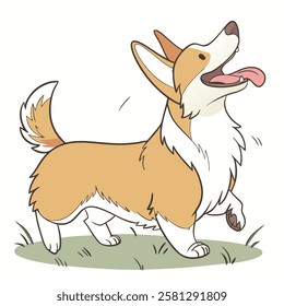 High Quality Pembroke Welsh Corgi Dog Vector Illustration