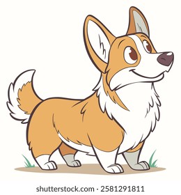 High Quality Pembroke Welsh Corgi Dog Vector Illustration