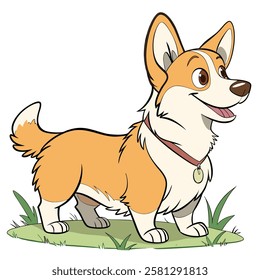 High Quality Pembroke Welsh Corgi Dog Vector Illustration