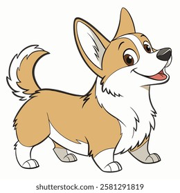 High Quality Pembroke Welsh Corgi Dog Vector Illustration