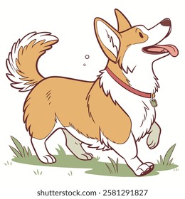 High Quality Pembroke Welsh Corgi Dog Vector Illustration