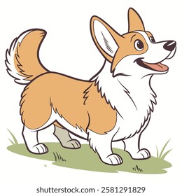 High Quality Pembroke Welsh Corgi Dog Vector Illustration