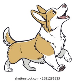 High Quality Pembroke Welsh Corgi Dog Vector Illustration