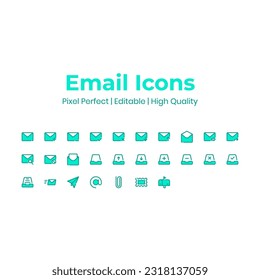 Conjunto de píxeles y iconos editables de alta calidad para la interfaz de usuario. Conjunto de iconos vectoriales aislados en fondo blanco.